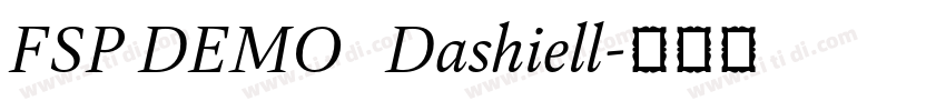 FSP DEMO   Dashiell字体转换
